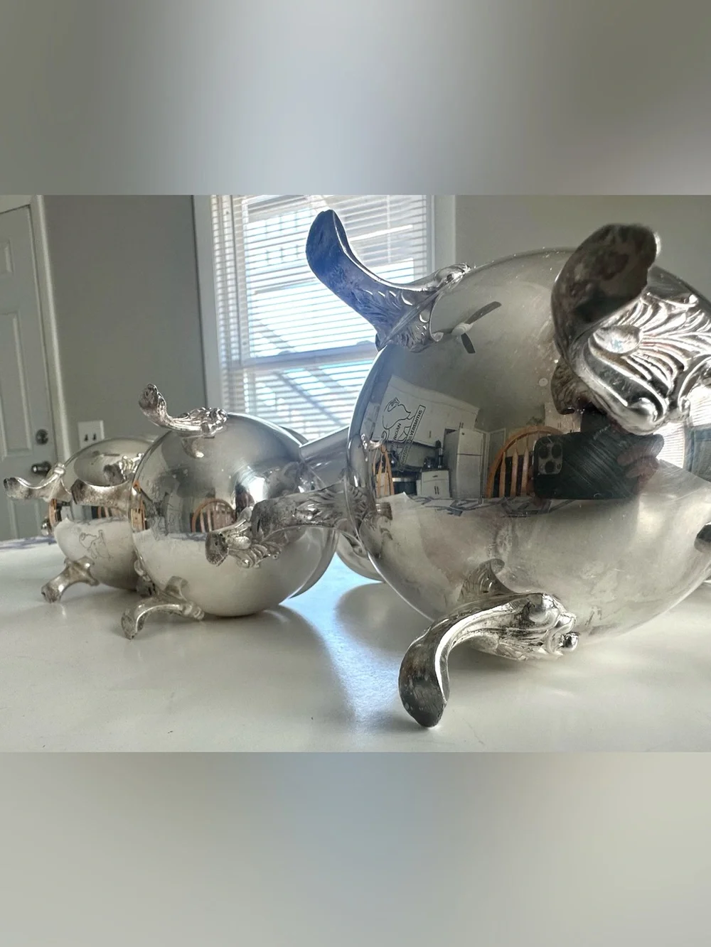 Sheridan Taunton Silversmiths Silverplate Four-Piece Coffee Service Set  Vintage